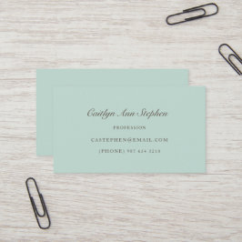 Elegant Pale Blue Business Card 名刺