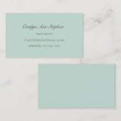 Elegant Pale Blue Business Card 名刺 (正面/裏面)