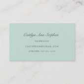 Elegant Pale Blue Business Card 名刺 (正面)