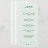 Elegant Pale Green Menu Template メニュー (正面/裏面)