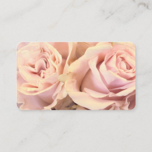elegant pale pink rose petals custom  名刺 (裏面)