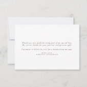 Elegant Pampas Grass White Floral Thank You サンキューカード (裏面)