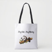 Elegant Panda Bamboo Lover Aesthetic Gift トートバッグ (正面)