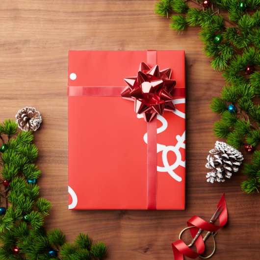 Elegant paper features a vibrant holiday design ラッピングペーパー (クリスマスギフト)