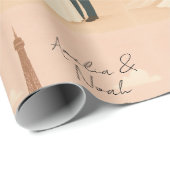Elegant Paris Wedding Wrapping Paper – Eiffel  ラッピングペーパー (ロールコーナー)