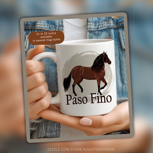 Elegant Paso Fino Horse – Gaited Breed Art コーヒーマグカップ