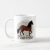 Elegant Paso Fino Horse – Gaited Breed Art コーヒーマグカップ (左)