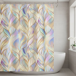 Elegant Pastel Abstract シャワーカーテン