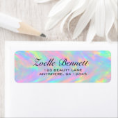 Elegant Pastel Abstract Wedding Return Address ラベル (インサイチュ)