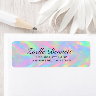Elegant Pastel Abstract Wedding Return Address ラベル