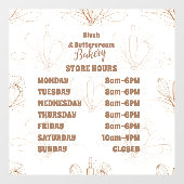 Elegant Pastel Bakery Branding ウィンドウサイン (シート)