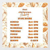 Elegant Pastel Bakery Branding ウィンドウサイン (シート)