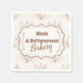 Elegant Pastel Bakery Branding スタンダードカクテルナプキン (正面)