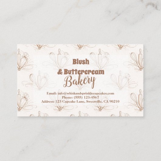 Elegant Pastel Bakery Branding 名刺 (裏面)