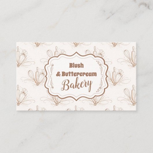 Elegant Pastel Bakery Branding 名刺 (正面)