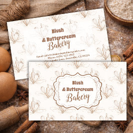 Elegant Pastel Bakery Branding 名刺