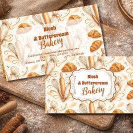 Elegant Pastel Bakery Branding 名刺