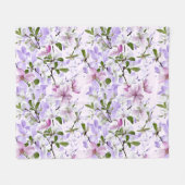 Elegant Pastel Blossom  フリースブランケット (正面(横))