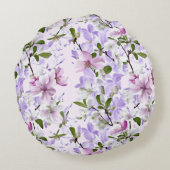 Elegant Pastel Blossom  ラウンドクッション (裏面)