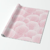 Elegant Pastel Blush Rose Wave Abstract Pattern ラッピングペーパー (アンロールド)