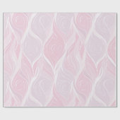 Elegant Pastel Blush Rose Wave Abstract Pattern ラッピングペーパー (フラット)