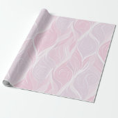 Elegant Pastel Blush Rose Wave Abstract Pattern ラッピングペーパー (アンロールド)