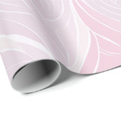 Elegant Pastel Blush Rose Wave Abstract Pattern ラッピングペーパー (ロールコーナー)