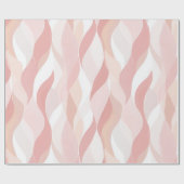 Elegant Pastel Blush Rose Wave Abstract Pattern ラッピングペーパー (フラット)
