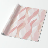 Elegant Pastel Blush Rose Wave Abstract Pattern ラッピングペーパー (アンロールド)