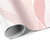 Elegant Pastel Blush Rose Wave Abstract Pattern ラッピングペーパー (ロールコーナー)