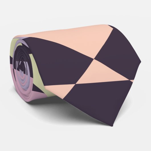 elegant pastel color block geometric triangles ネクタイ (ロール)