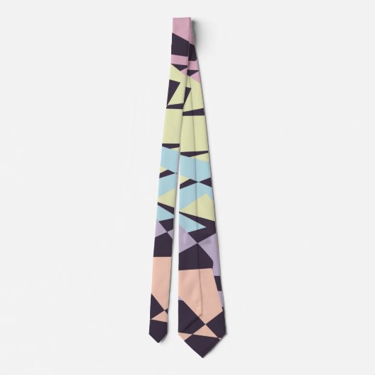 elegant pastel color block geometric triangles ネクタイ (裏面)