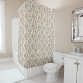 Elegant Pastel Curtain Vintage Damask Bathroom シャワーカーテン (インサイチュ)