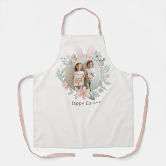 Elegant Pastel Easter Photo Apron エプロン (正面)