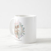 Elegant Pastel Easter Photo Mug | Bunny Frame コーヒーマグカップ (正面左)