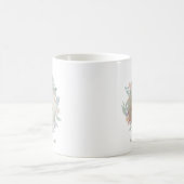 Elegant Pastel Easter Photo Mug | Bunny Frame コーヒーマグカップ (中央)