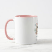Elegant Pastel Easter Photo Mug with Bunny Frame マグカップ (左)