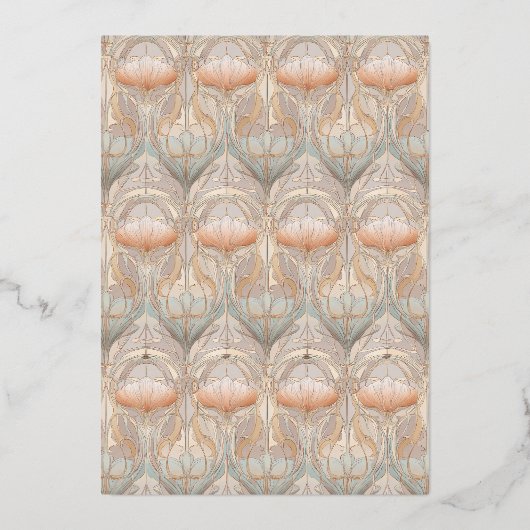 Elegant Pastel Floral 箔招待状 (裏面)