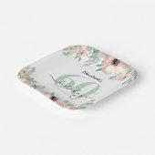 Elegant Pastel Floral 60th Birthday Party ペーパープレート (傾斜あり)