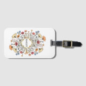 Elegant Pastel Floral Personalized Luggage Tag ラゲッジタグ (正面横)
