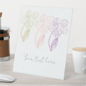 Elegant Pastel Floral Trio Pedestal Sign 台座サイン (インサイチュ)