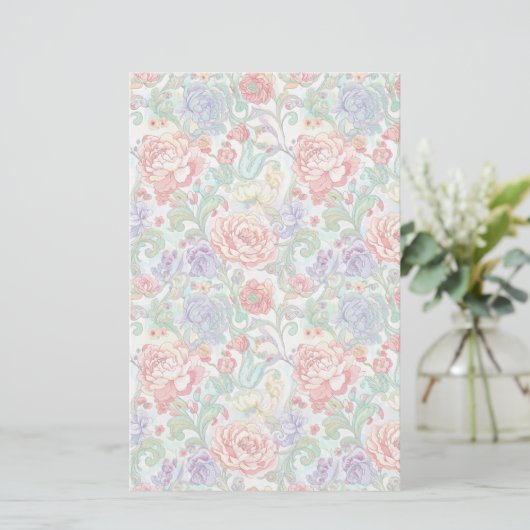 Elegant Pastel Floral Two-Sided Scrapbook Paper (スタンド正面)