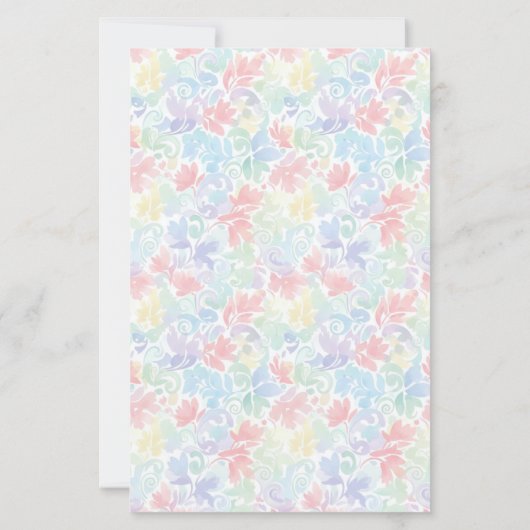 Elegant Pastel Floral Two-Sided Scrapbook Paper (裏面)