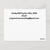 Elegant Pastel Floral Wedding Invitation Postcard ポストカード (裏面)