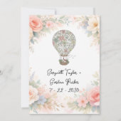 Elegant Pastel Floral Wedding Invitation –Romantic 招待状 (裏面)