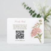 Elegant Pastel Floral Wedding RSVP Card 招待状 (スタンド正面)