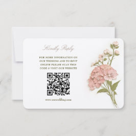Elegant Pastel Floral Wedding RSVP Card 招待状