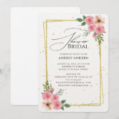  Elegant Pastel Flower Bridal Shower 招待状 (正面/裏面)