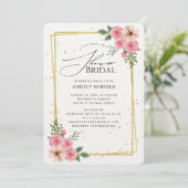  Elegant Pastel Flower Bridal Shower 招待状 (スタンド正面)