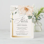  Elegant Pastel Flower Bridal Shower 招待状 (スタンド正面)